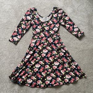 Floral 3/4 Sleeve Dress Tomsware